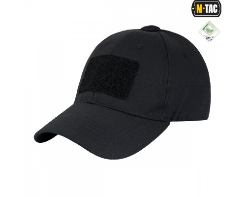 M-TAC БЕЙСБОЛКА С ЛИПУЧКОЙ FLEX РИП-СТОП BLACK
