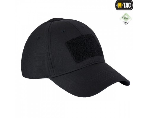 M-TAC БЕЙСБОЛКА С ЛИПУЧКОЙ FLEX РИП-СТОП BLACK
