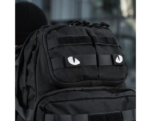 M-TAC НАШИВКА TIGER EYES LASER CUT (ПАРА) REFLECTIVE BLACK