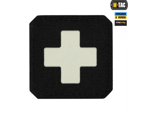 M-TAC НАШИВКА MEDIC CROSS LASER CUT BLACKСВЕТОНАКОПИТЕЛЬ