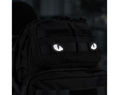 M-TAC НАШИВКА TIGER EYES LASER CUT (ПАРА) REFLECTIVE BLACK