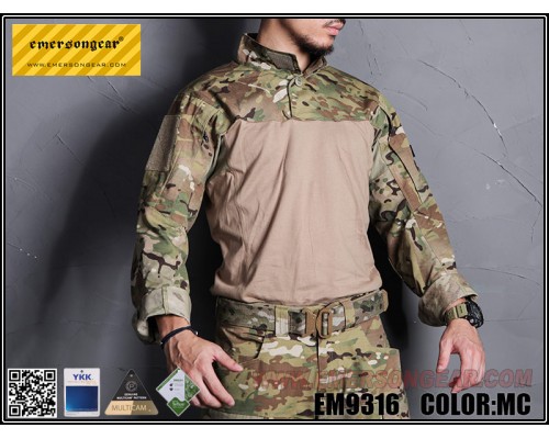 Футболка EMERSON Skin Tight Base Layer Camo Running V Shirts Multicam