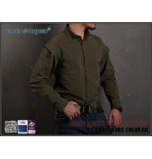 Тактическая рубашка Emersongear Blue Lable ZIP Triple Tech Tac-Shirt Ranger Green