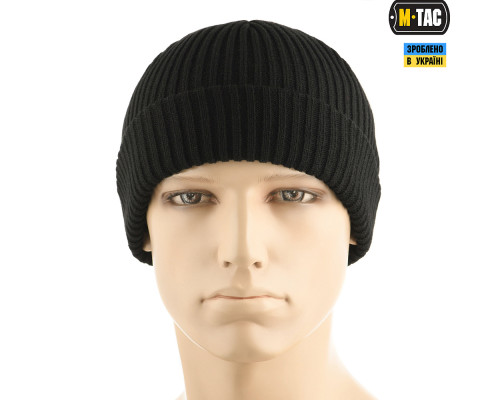 M-TAC ШАПКА ВЯЗАНАЯ 100% АКРИЛ BLACK