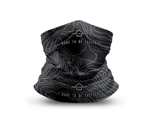 Шарф SKIRON TOPOGRAPHIC MAP Black