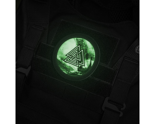 M-TAC НАШИВКА ВАЛЬКНУТ/ДРАККАР КРУГЛАЯ (80 ММ) BLACK/GID