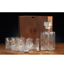 Набор 6 стаканов виски и графин "Хрусталь"