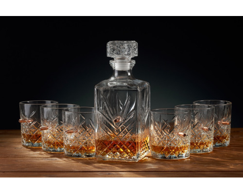 Набор 6 стаканов виски и графин "Хрусталь"