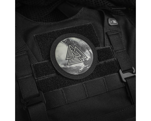 M-TAC НАШИВКА ВАЛЬКНУТ/ДРАККАР КРУГЛАЯ (80 ММ) BLACK/GID
