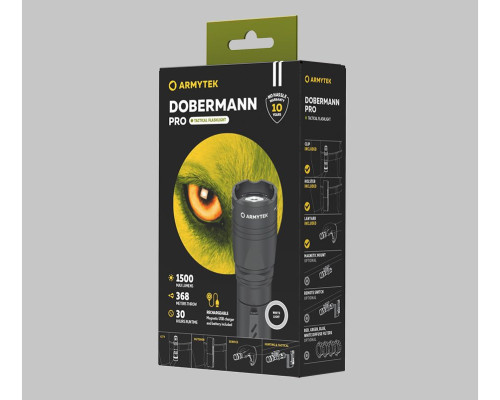 Фонарь Armytek Dobermann Pro Magnet USB White Light