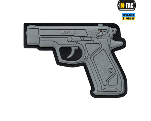 M-TAC НАШИВКА Ф-12 3D ПВХ СЕРАЯ