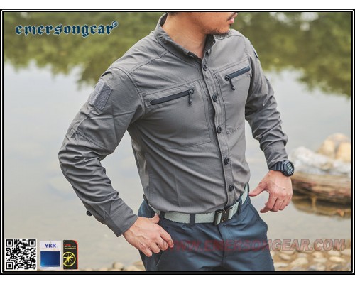 Тактическая рубашка Emersongear Blue Lable Defender Tac-Shirt Gray