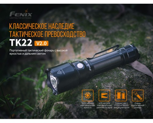 Фонарь ручной Fenix TK22 V2.0