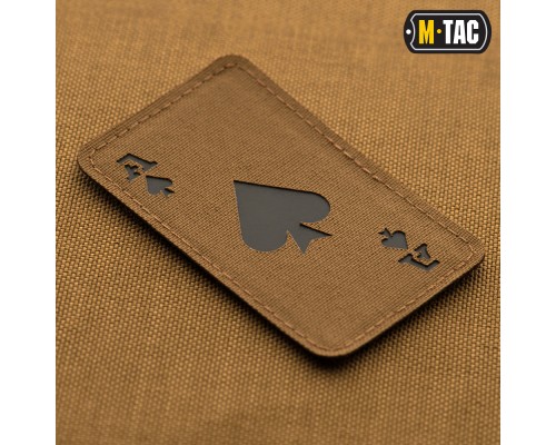 M-TAC НАШИВКА ACE OF SPADES LASER CUT COYOTEBLACK