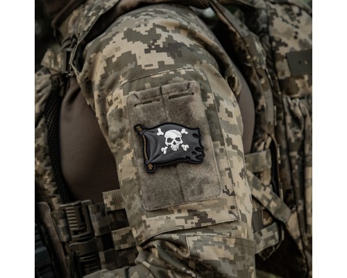 M-TAC НАШИВКА ВЕСЕЛИЙ РОДЖЕР PVC BLACK