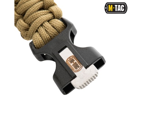 M-TAC БРАСЛЕТ ПАРАКОРД С ИСКРОВЫСЕКАТЕЛЕМ И СВИСТКОМ TAN