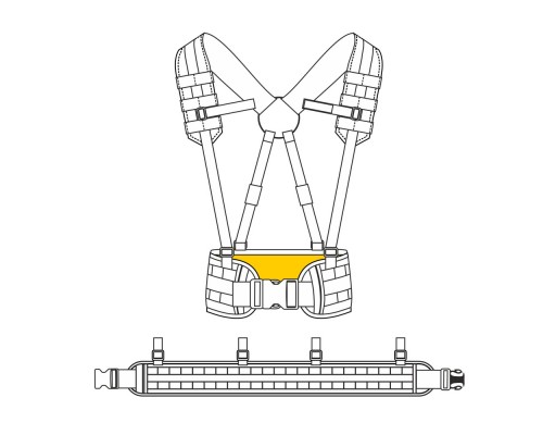 M-TAC ПОЯС ТАКТИЧЕСКИЙ С ПЛЕЧЕВЫМИ РЕМНЯМИ SCOUT OLIVE