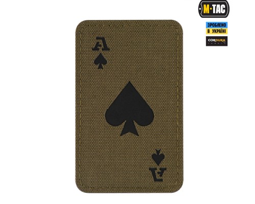 M-TAC НАШИВКА ACE OF SPADES LASER CUT RANGER GREENBLACK