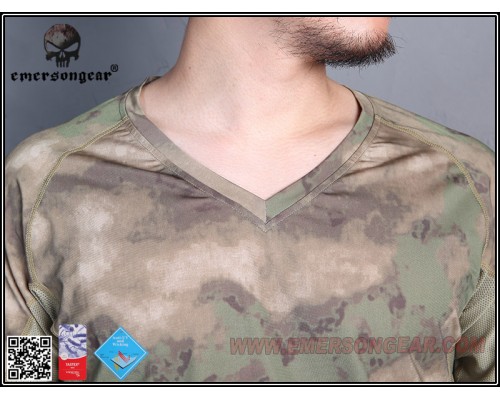 Футболка EMERSON Skin Tight Base Layer Camo Running V Shirts Atacs FG
