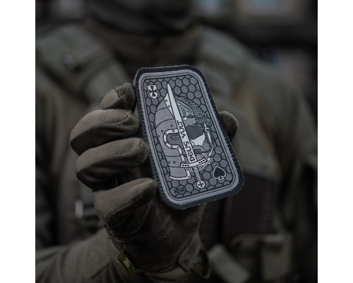 M-TAC НАШИВКА DEUS VULT ACE (ЖАККАРД) СЕРАЯ