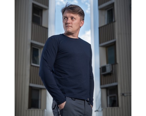 M-TAC ФУТБОЛКА ДЛИННЫЙ РУКАВ 93/7 DARK NAVY BLUE