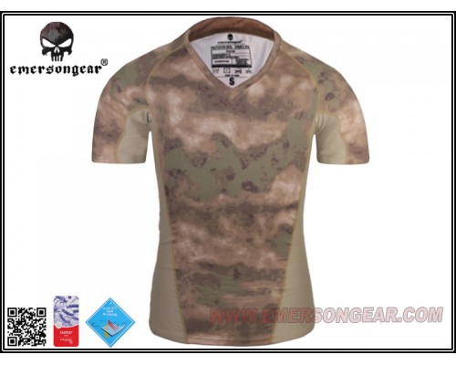 Футболка EMERSON Skin Tight Base Layer Camo Running V Shirts Atacs FG