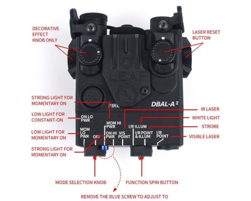 WADSN DBAL-A2 Illuminator / Laser Module Red + IR