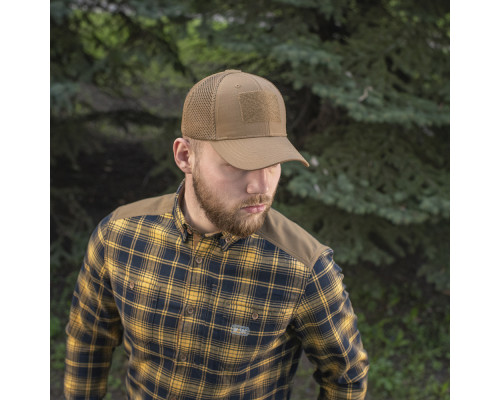 M-TAC БЕЙСБОЛКА С ЛИПУЧКОЙ И СЕТКОЙ FLEX РИП-СТОП COYOTE BROWN