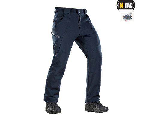 M-TAC БРЮКИ SOFT SHELL WINTER DARK NAVY BLUE