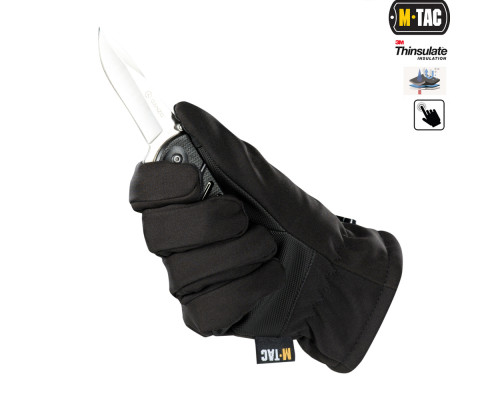 M-TAC ПЕРЧАТКИ SOFT SHELL THINSULATE BLACK