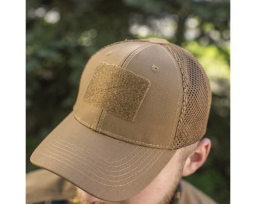 M-TAC БЕЙСБОЛКА С ЛИПУЧКОЙ И СЕТКОЙ FLEX РИП-СТОП COYOTE BROWN