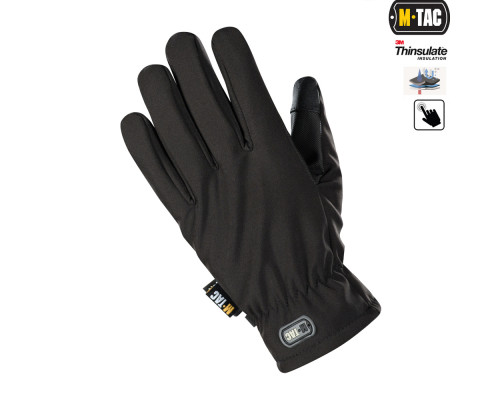 M-TAC ПЕРЧАТКИ SOFT SHELL THINSULATE BLACK