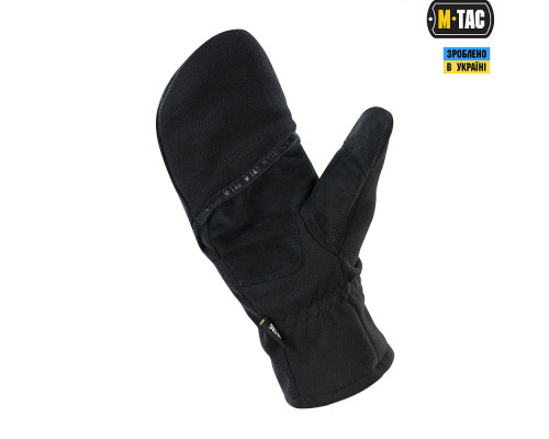 M-TAC ПЕРЧАТКИ БЕСПАЛЫЕ С КЛАПАНОМ WINDBLOCK 295 BLACK