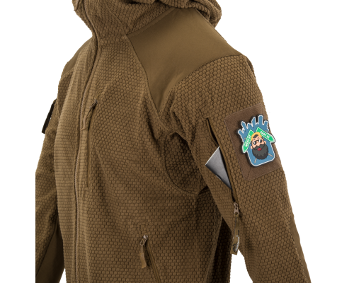 КОФТА ALPHA HOODIE JACKET - GRID FLEECE COYOTE