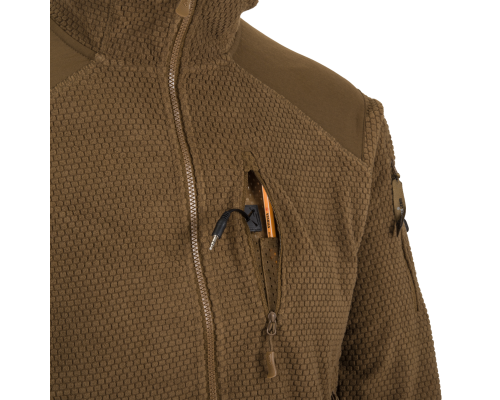 КОФТА ALPHA HOODIE JACKET - GRID FLEECE COYOTE