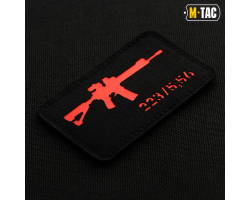 M-TAC НАШИВКА AR-15 2235,56 LASER CUT BLACKRED