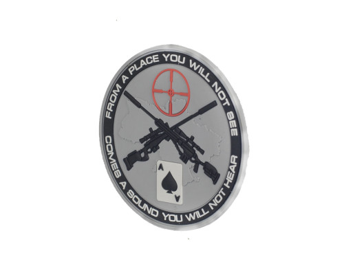 M-TAC НАШИВКА UKRAINIAN SNIPERS ПВХ СЕРАЯ