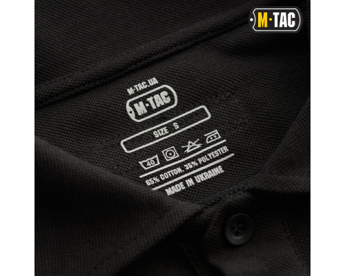 M-TAC ПОЛО ТАКТИЧЕСКОЕ ДЛИННЫЙ РУКАВ 65/35 BLACK