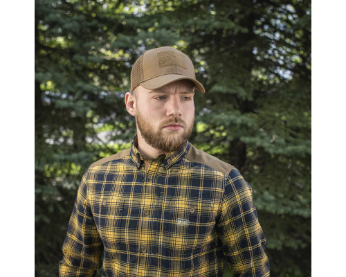 M-TAC БЕЙСБОЛКА С ЛИПУЧКОЙ И СЕТКОЙ FLEX РИП-СТОП COYOTE BROWN