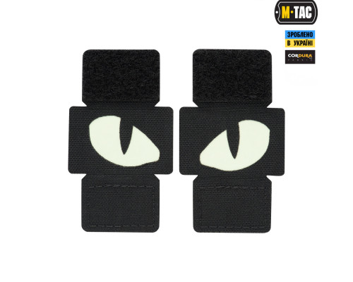 M-TAC НАШИВКА TIGER EYES LASER CUT (ПАРА) BLACK