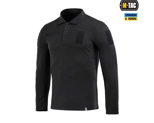 M-TAC ПОЛО ТАКТИЧЕСКОЕ ДЛИННЫЙ РУКАВ 65/35 BLACK