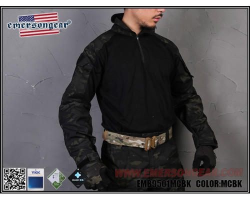 Тактическая рубашка EmersonGear blue label Upgraded version G3 Multicam Black