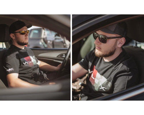 Футболка WILEY X CORE T-SHIRT Black Cotton - Dot Pattern w/ Wiley X